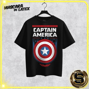 MASCARA DE LATEX PLAYERA MARVEL CAPTAIN AMERICA LOGO