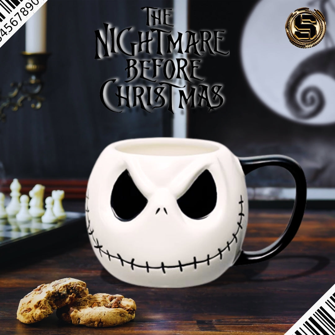 MONOGRAM DISNEY NIGHTMARE BEFORE CHRISTMAS JACK HEAD CERAMIC MUG