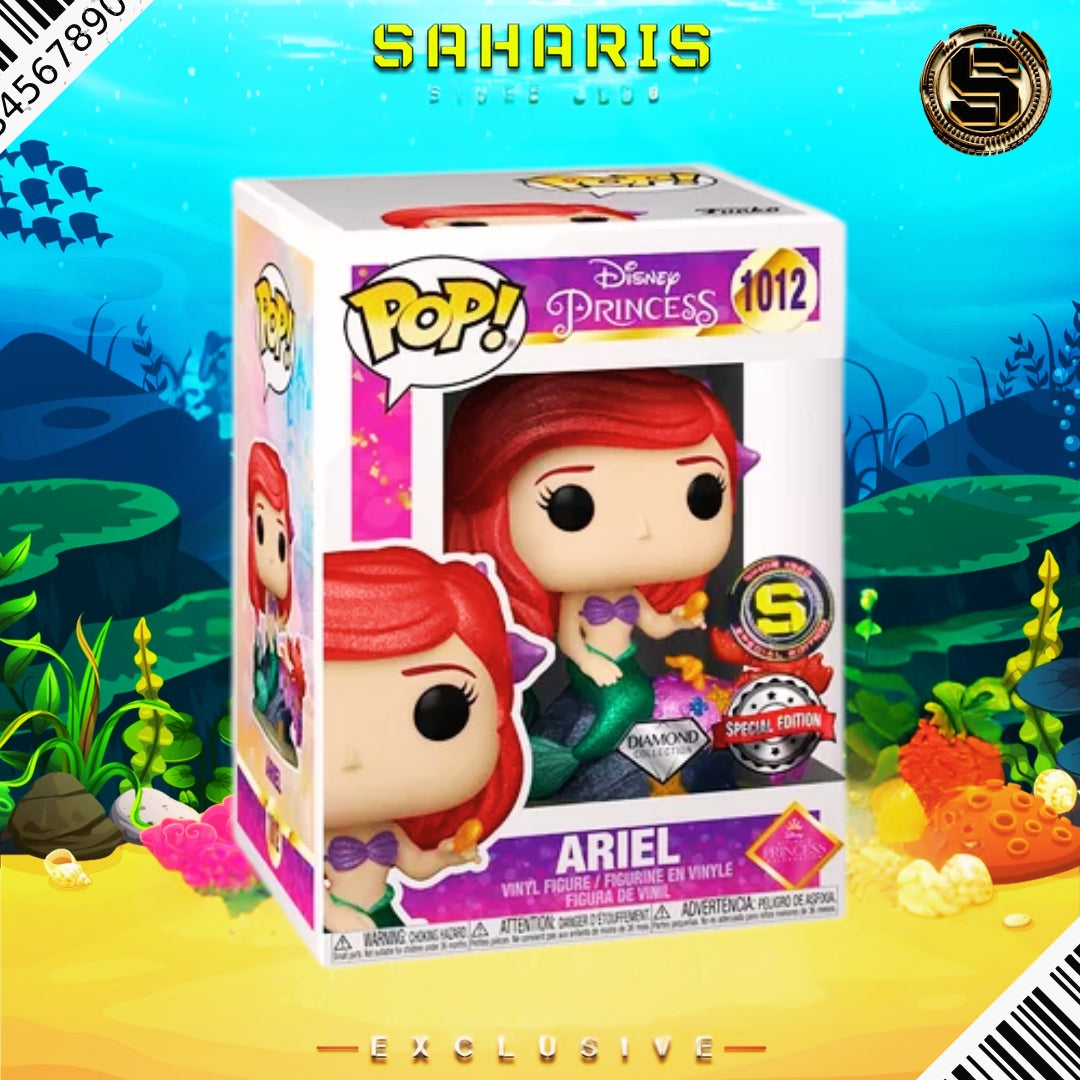 FUNKO POP DISNEY PRINCESS THE LITTLE MERMAID ARIEL 1012 EXCLUSIVO SAHARIS