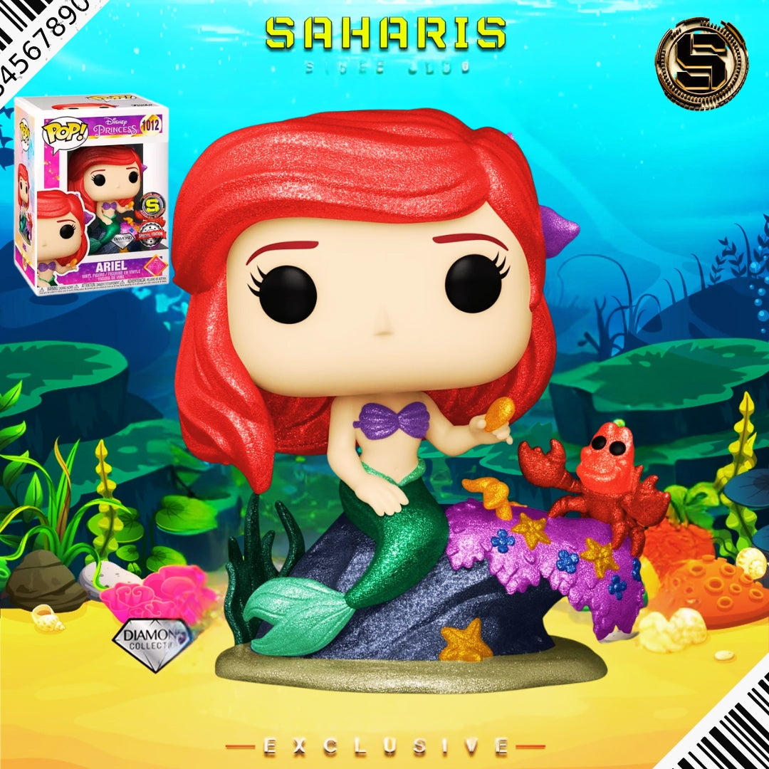 FUNKO POP DISNEY PRINCESS THE LITTLE MERMAID ARIEL 1012 EXCLUSIVO SAHARIS