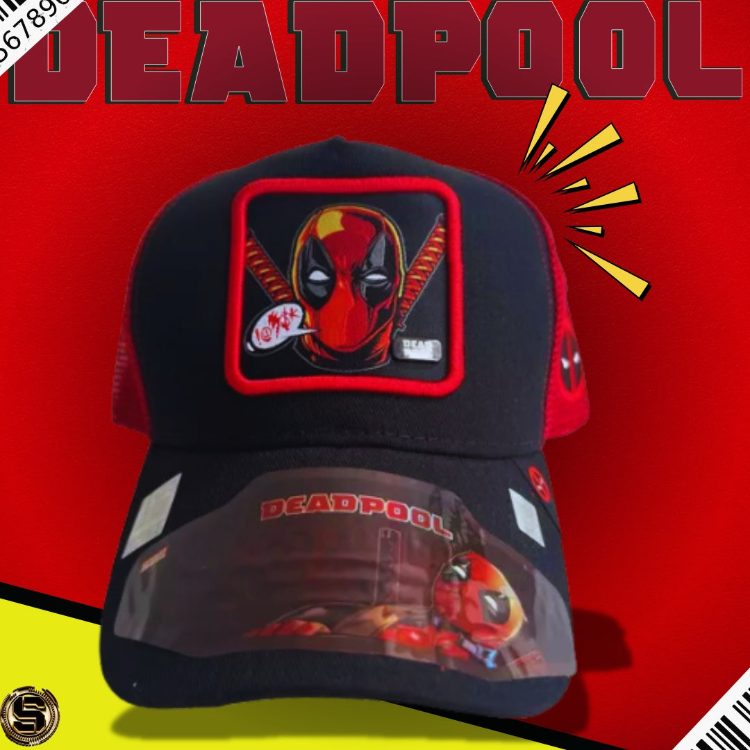 KNDIT GORRA MARVEL DEADPOOL CARA NEGRA