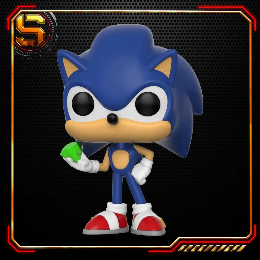 FUNKO POP GAMES SONIC THE HEDGEHOG SONIC WITH EMERALD 284