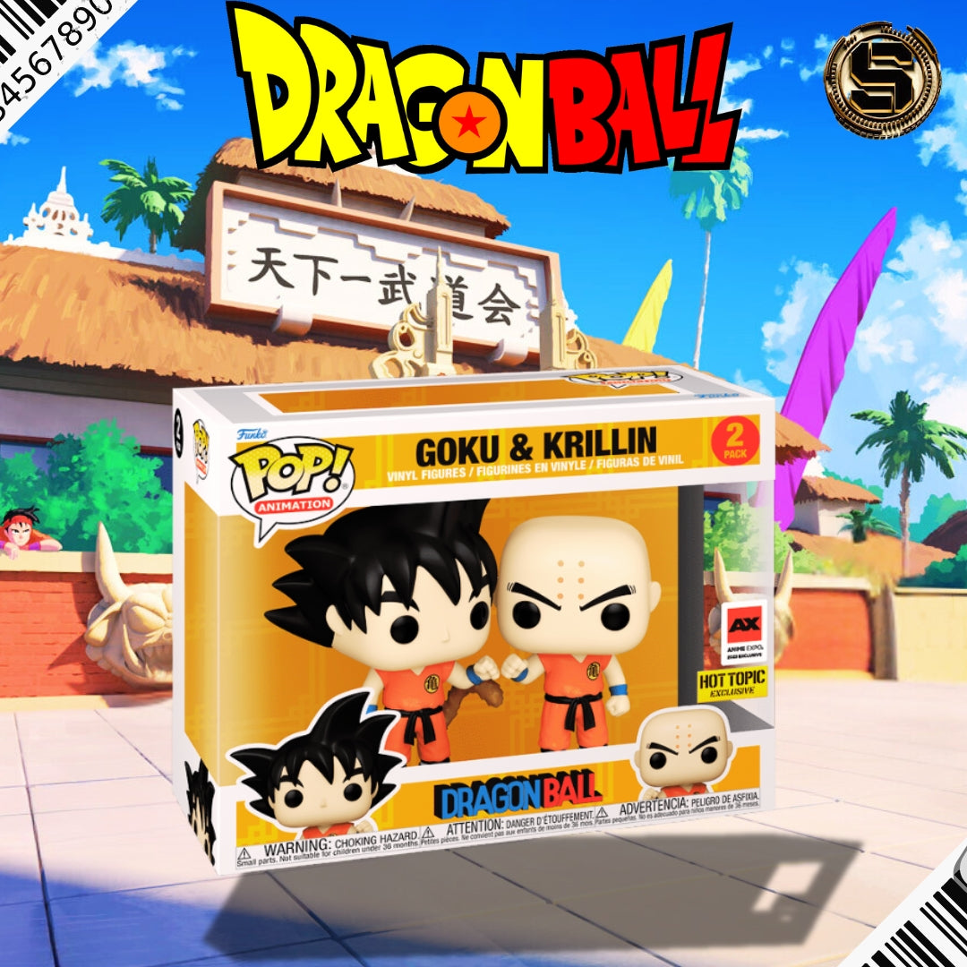 FUNKO POP ANIME DRAGON BALL GOKU AND KRILLIN 2 PACK