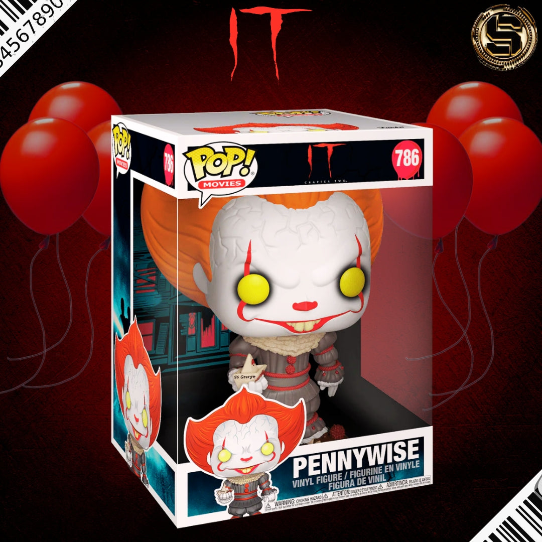 FUNKO POP 10 INCH MOVIES IT CHAPTER TWO PENNYWISE 786