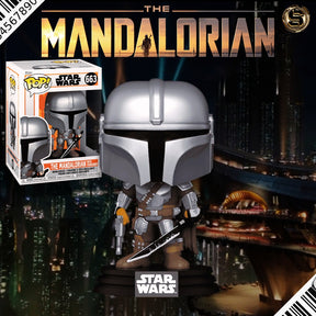 FUNKO POP STAR WARS THE MANDALORIAN THE MANDALORIAN WITH DARK SABER 663