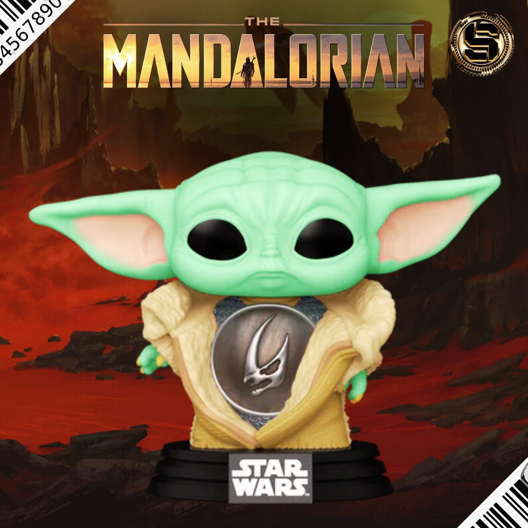 FUNKO POP STAR WARS THE MANDALORIAN DIN GROGU WITH ARMOR 712