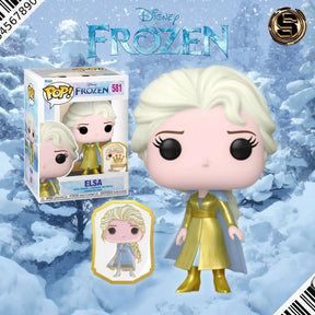 FUNKO POP DISNEY ULTIMATE PRINCESS ELSA WITH PIN 581 GOLD