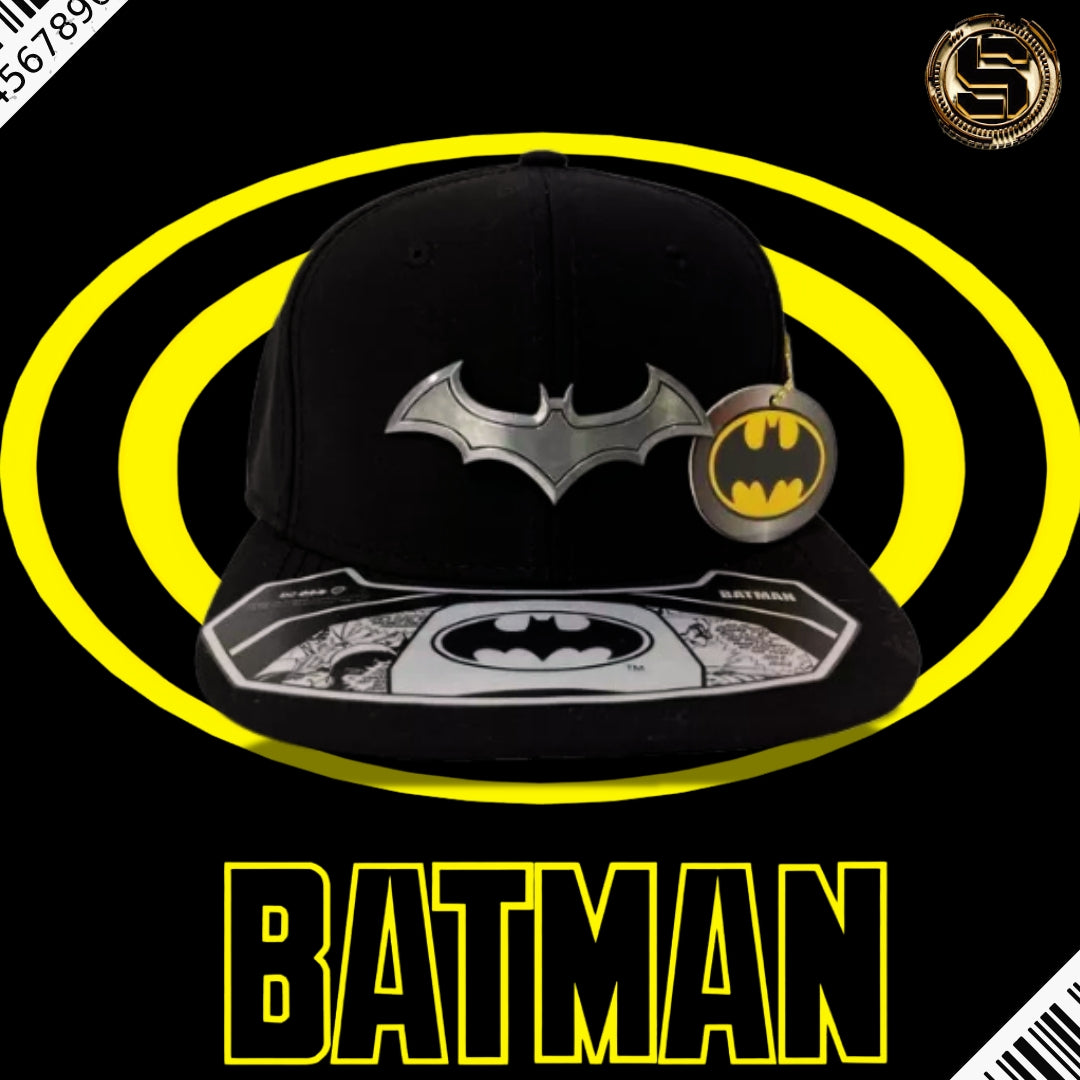 KNDIT GORRA DC BATMAN BATARANG LOGO NEGRA/NEGRA