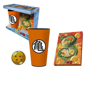 ABYSTYLE MUG ANIME DRAGON BALL XXL GLASS PIN POCKET NOTEBOOK GIFT SET