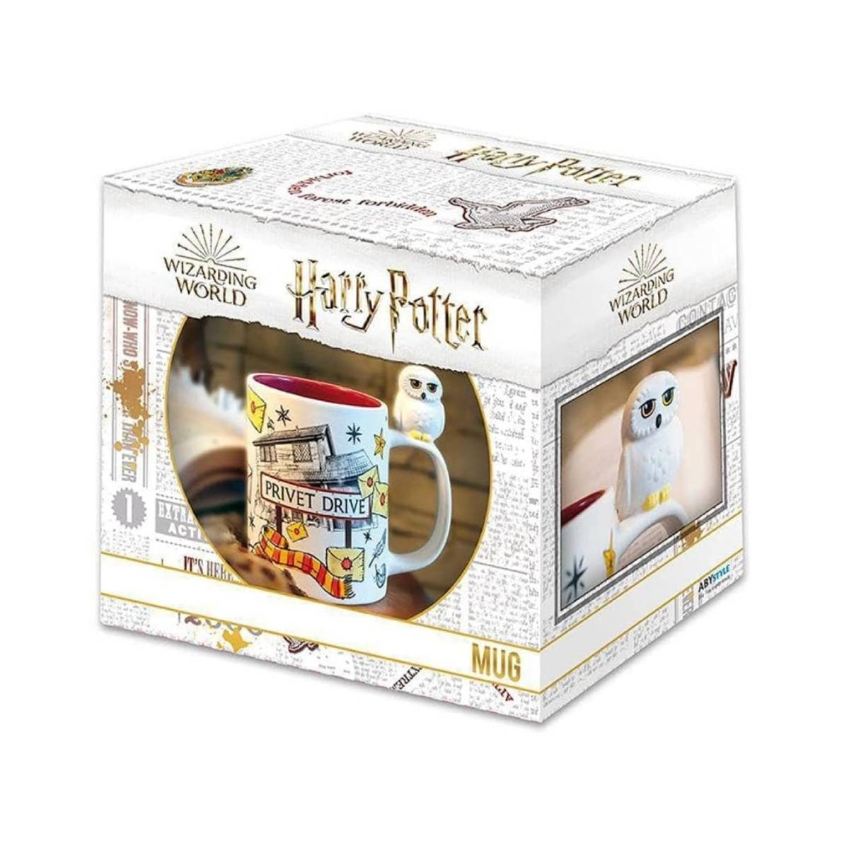 ABYSTYLE MUG HARRY POTTER PRIVET DRIVE AND HEDWIG 16 OZ 3D HANDLE MUG