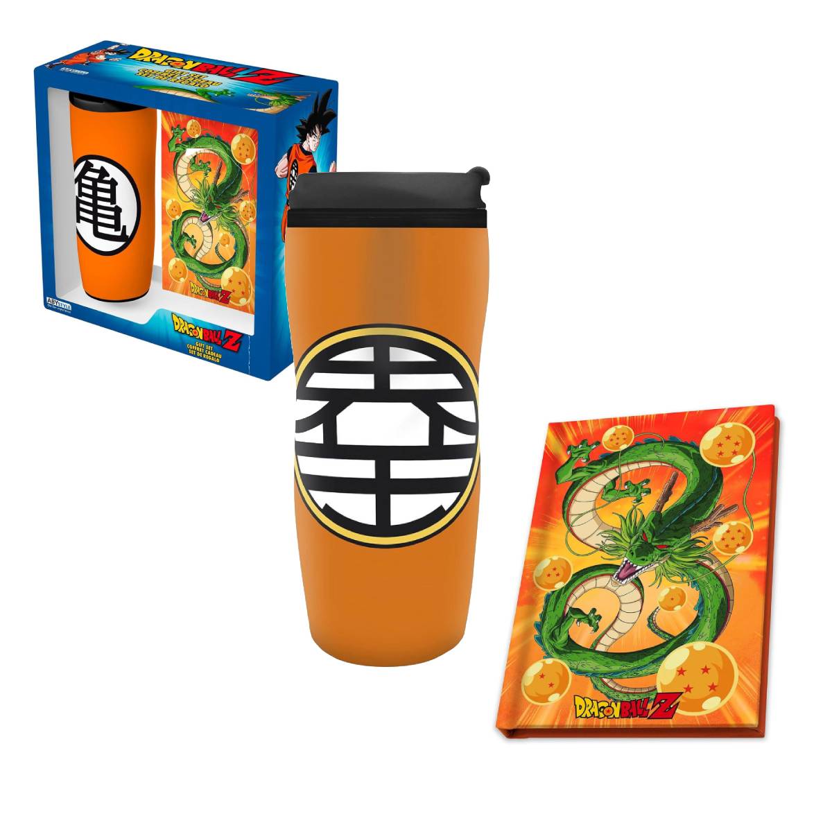 ABYSTYLE MUG ANIME DRAGON BALL MUG TUMBLER NOTEBOOK GIFT SET