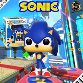 FUNKO POP GAMES SONIIC THE HEDGEHOG SONIC WITH EMERALD 284