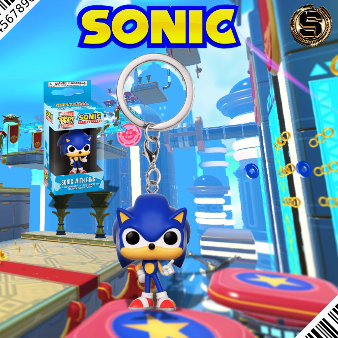 FUNKO KEYCHAIN GAMES SONIC THE HEDGEHOG SONIC WITH RING