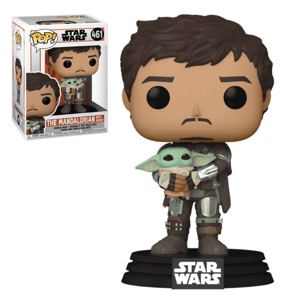 FUNKO POP STAR WARS THE MANDALORIAN MANDO WITH GROGU 461