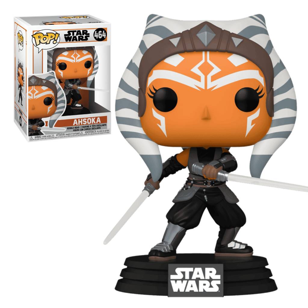 FUNKO POP STAR WARS THE MANDALORIAN AHSOKA WITH SABERS 464