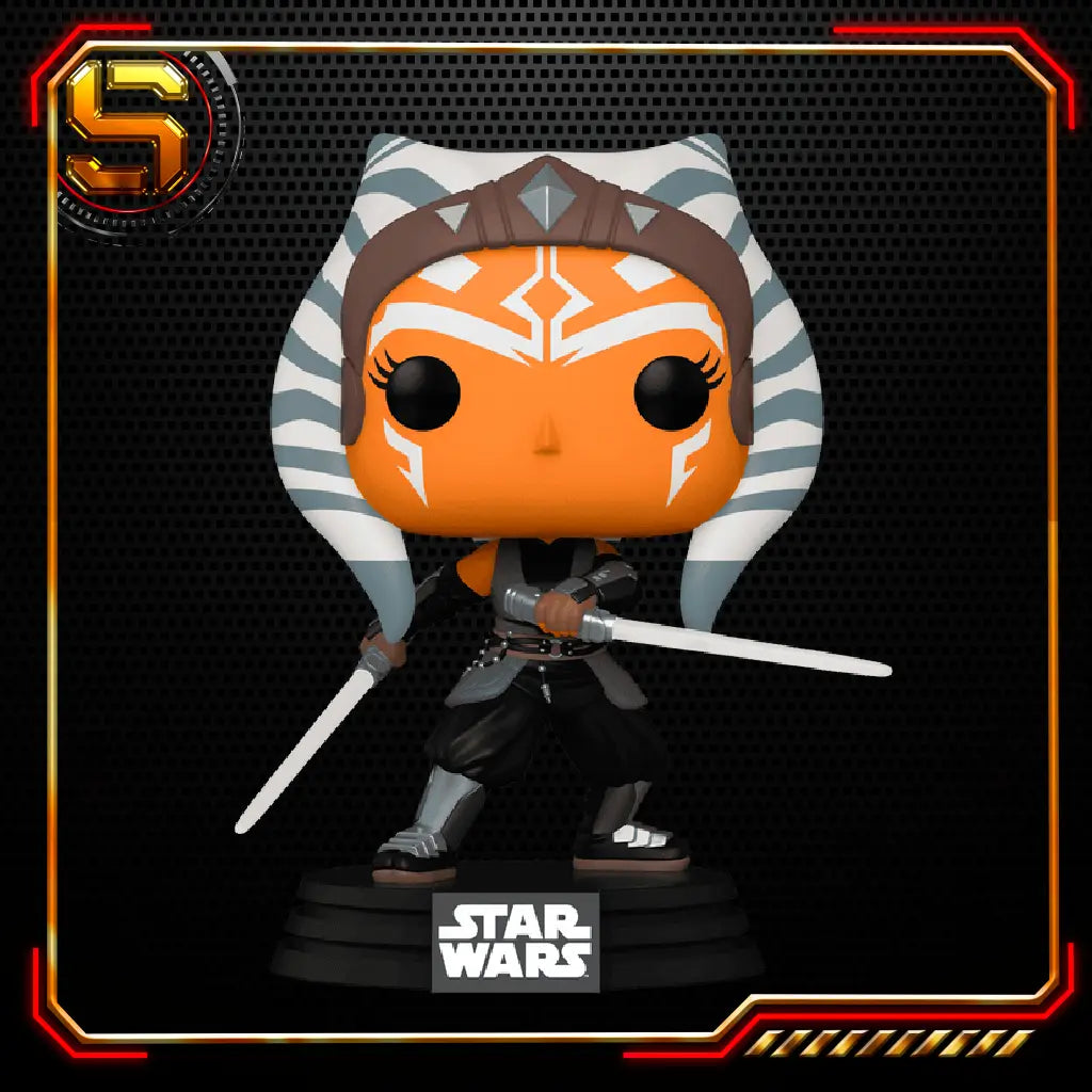 FUNKO POP STAR WARS THE MANDALORIAN AHSOKA WITH SABERS 464