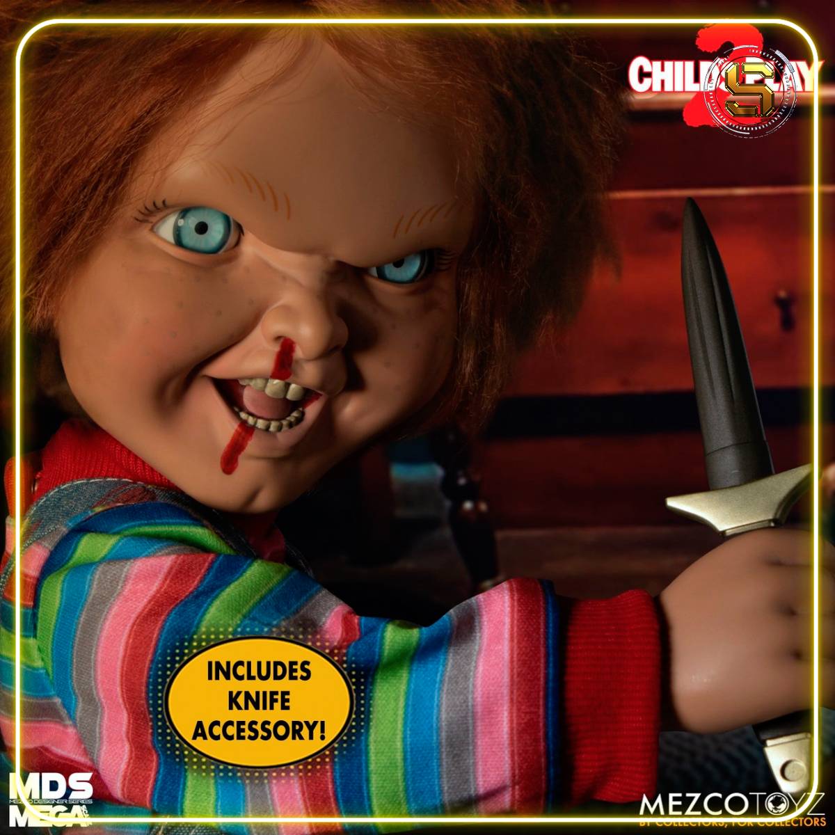 MEZCO MDS MEGA SCALE MOVIES CHILDS PLAY 2 TALKING MENACING CHUCKY