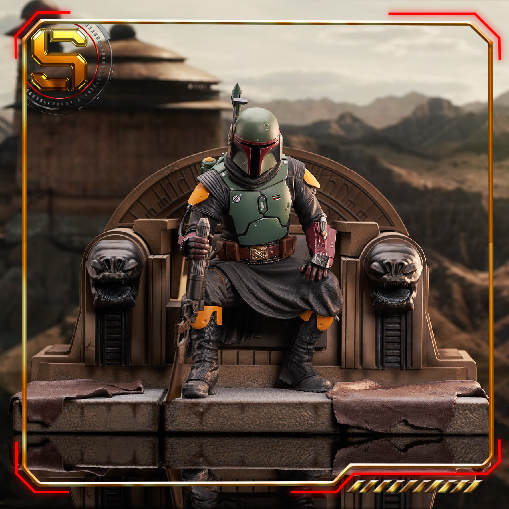 DIAMOND STAR WARS BOBA FETT ON THRONE PREMIER COLLECTION STATUE