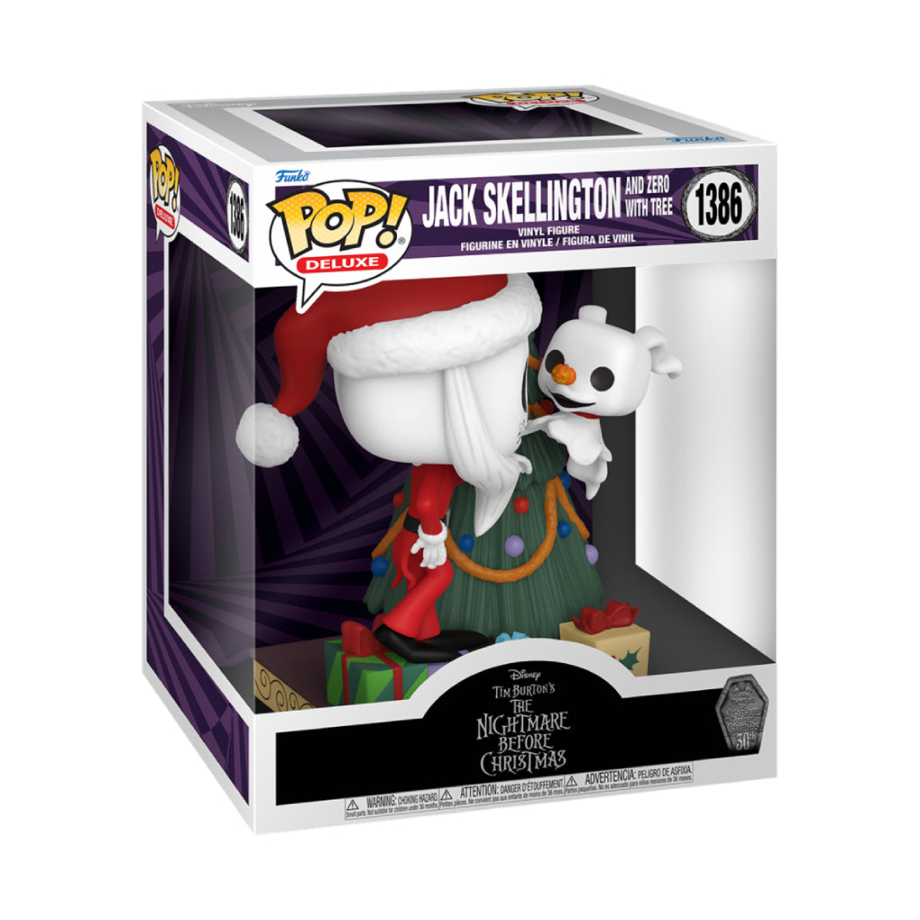FUNKO POP DELUXE DISNEY NIGHTMARE BEFORE CHRISTMAS JACK AND ZERO WITH TREE 1386