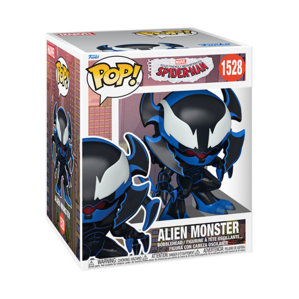 FUNKO POP SUPER MARVEL ANIMATION FRIENDLY NEIGHBORHOOD SPIDERMAN ALIEN MONSTER 1528