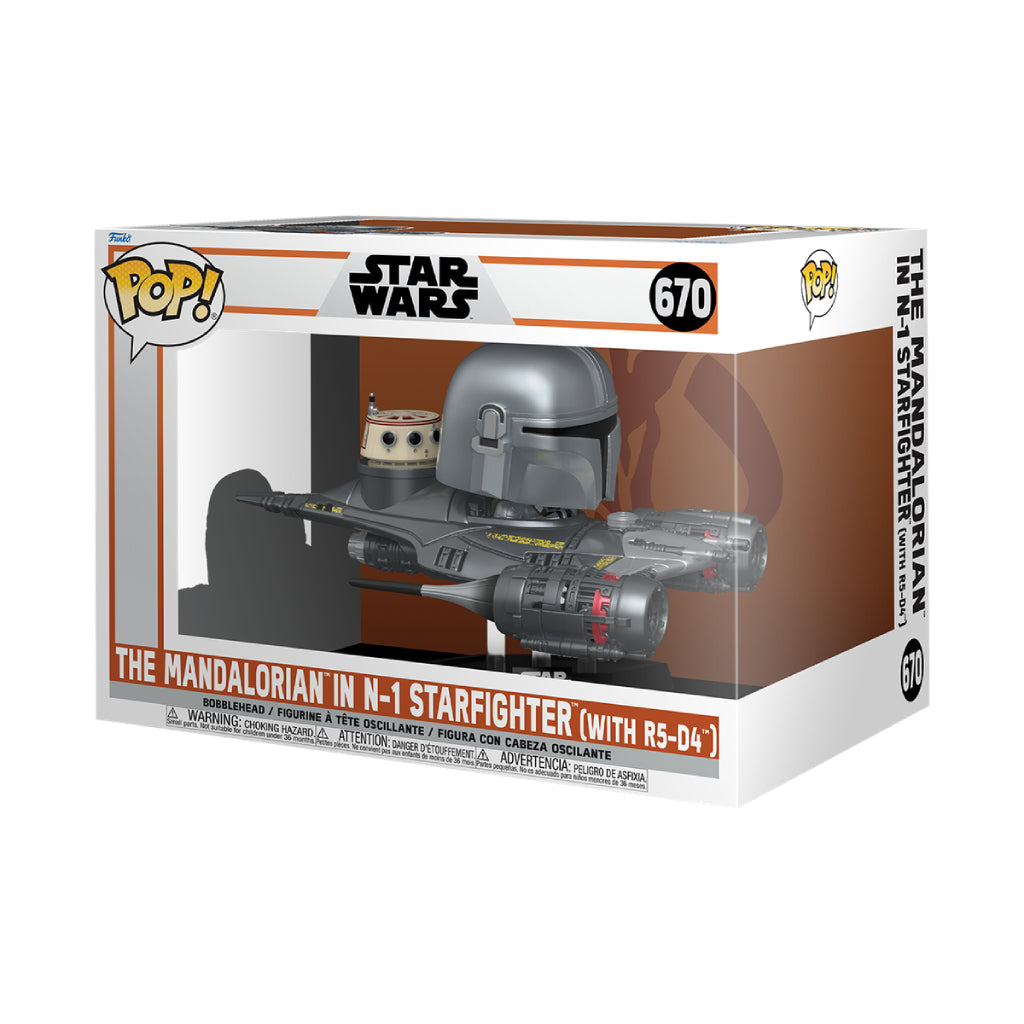 FUNKO POP RIDES SUPER DLX STAR WARS THE MANDALORIAN IN N-1 STARFIGHTER (WITH R5-D4) 670