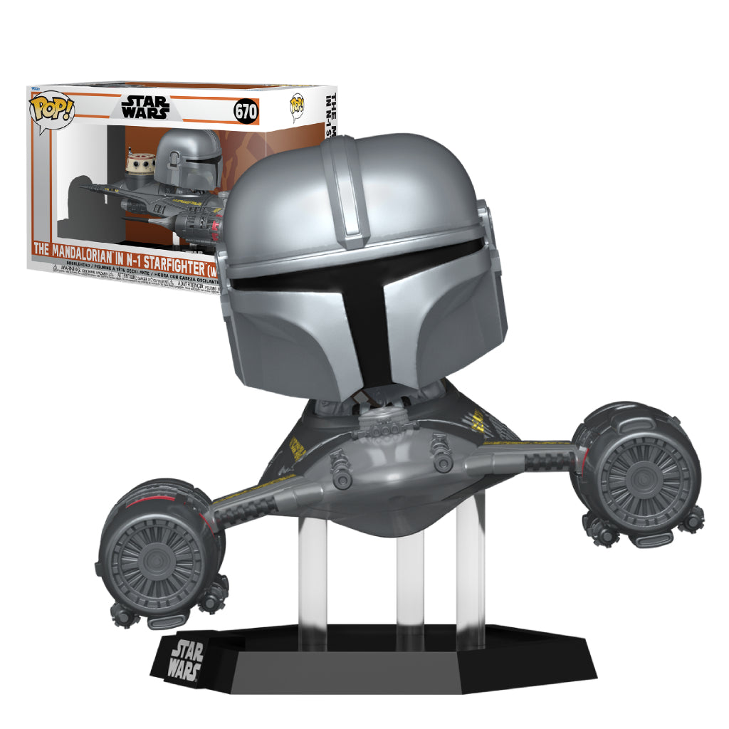 FUNKO POP RIDES SUPER DLX STAR WARS THE MANDALORIAN IN N-1 STARFIGHTER (WITH R5-D4) 670