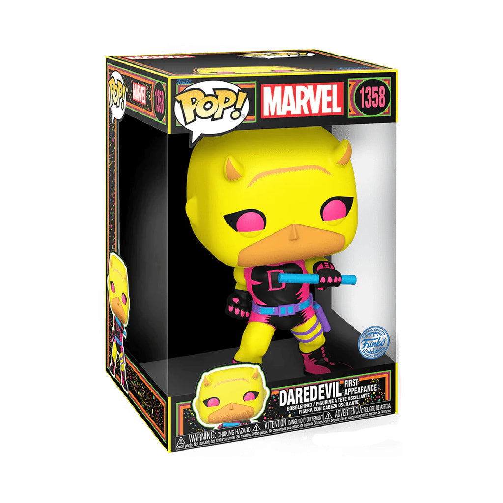 FUNKO POP JUMBO MARVEL COMICS DAREDEVIL FIRST APPEARANCE 1358 (BLKLT)