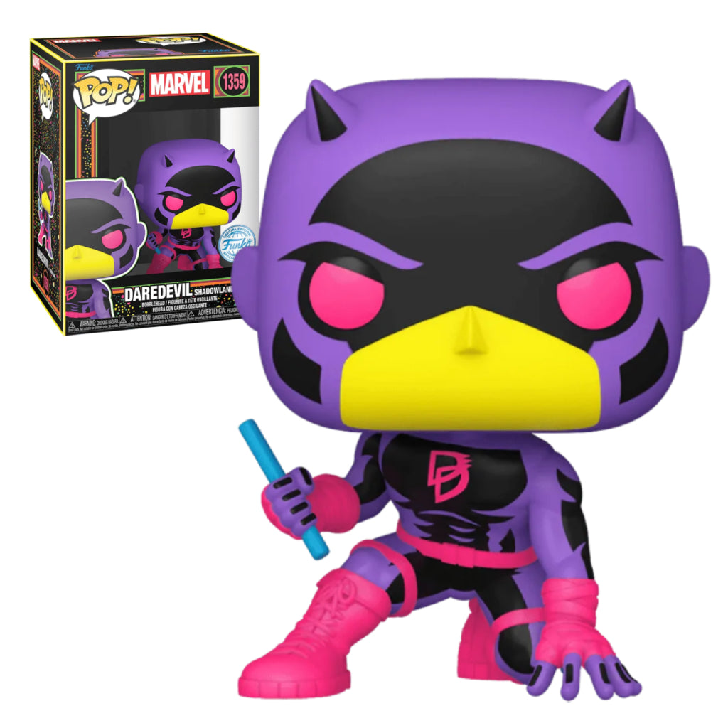 FUNKO POP MARVEL COMICS DAREDEVIL SHADOWLAND 1359 (BLKLT)