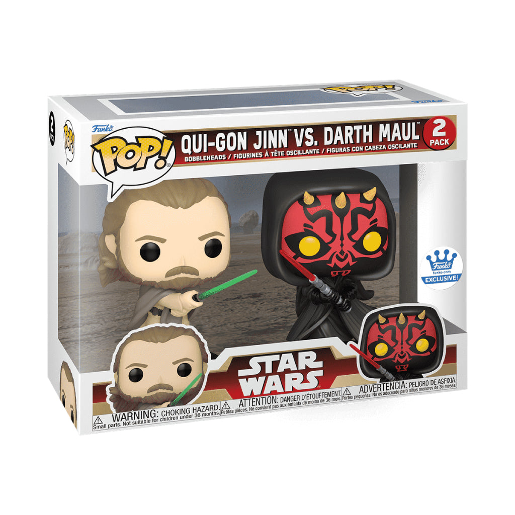FUNKO POP STAR WARS QUI-GON JINN VS DARTH MAUL 2 PK