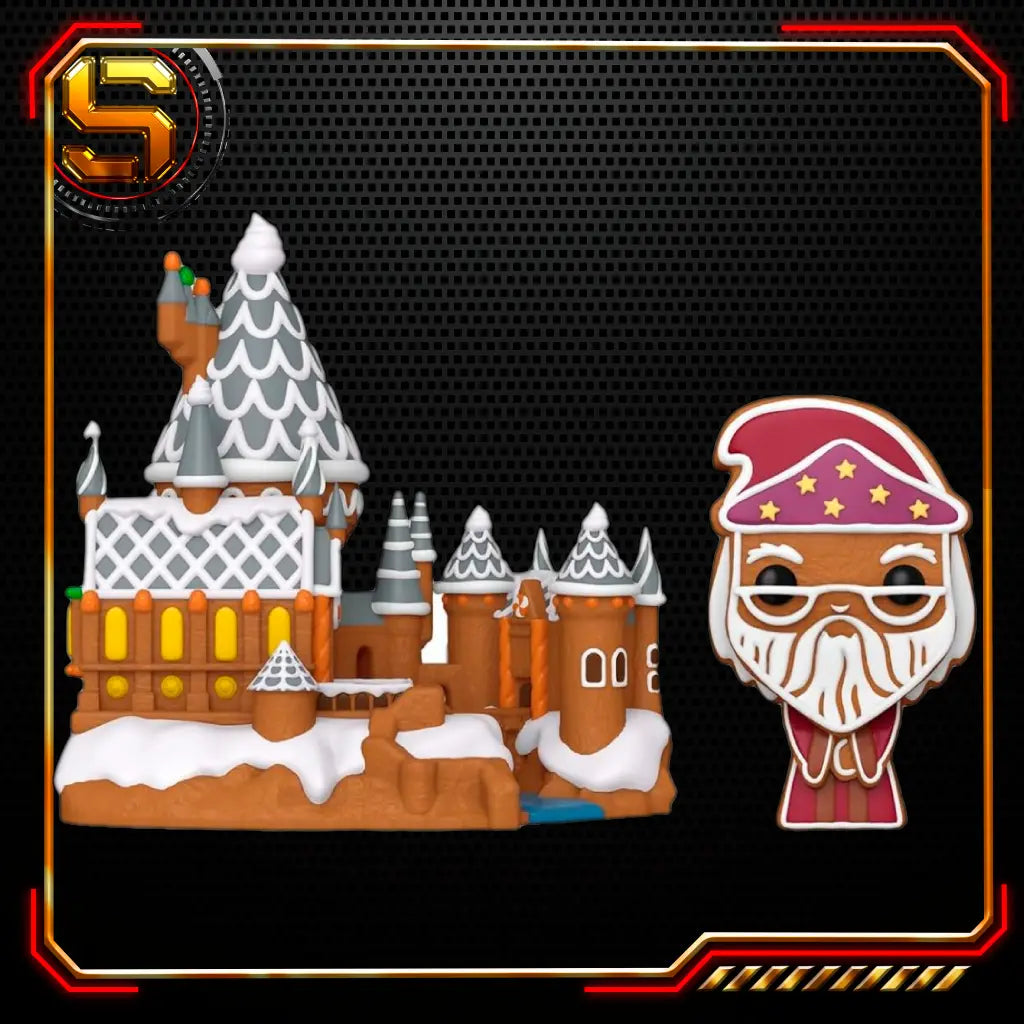 FUNKO POP TOWN HARRY POTTER GINGERBREAD ALBUS DUMBLEDORE WITH HOGWARTS 42