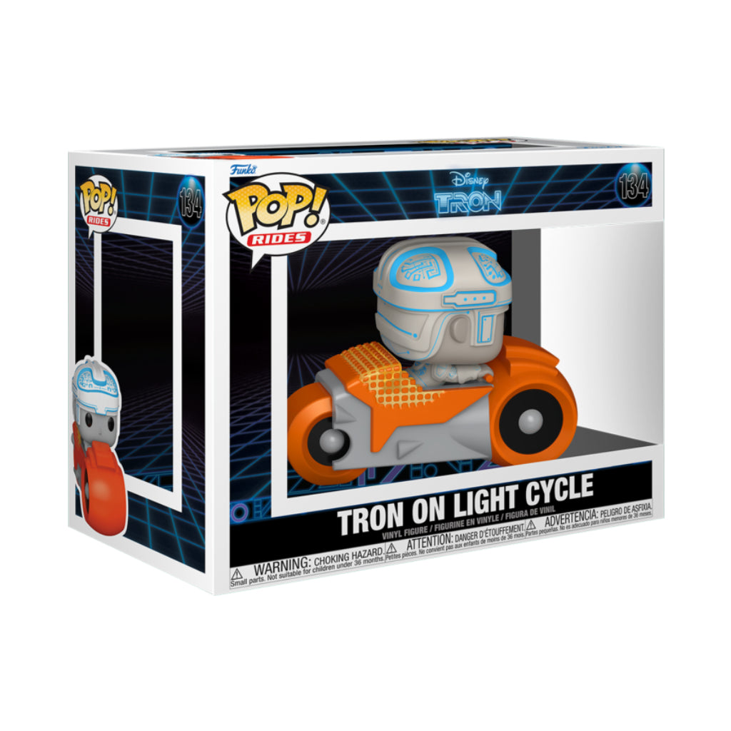 FUNKO POP RIDES MOVIES TRON (1982) TRON ON LIGHT CYCLE 134