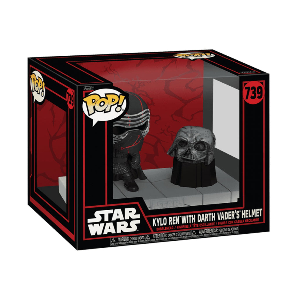 FUNKO POP DELUXE STAR WARS DARKSIDE KYLO REN WITH DARTH VADERS HELMET 739