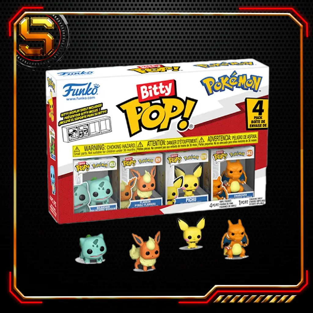 FUNKO BITTY POP GAMES POKEMON BULBASAUR 4 PK