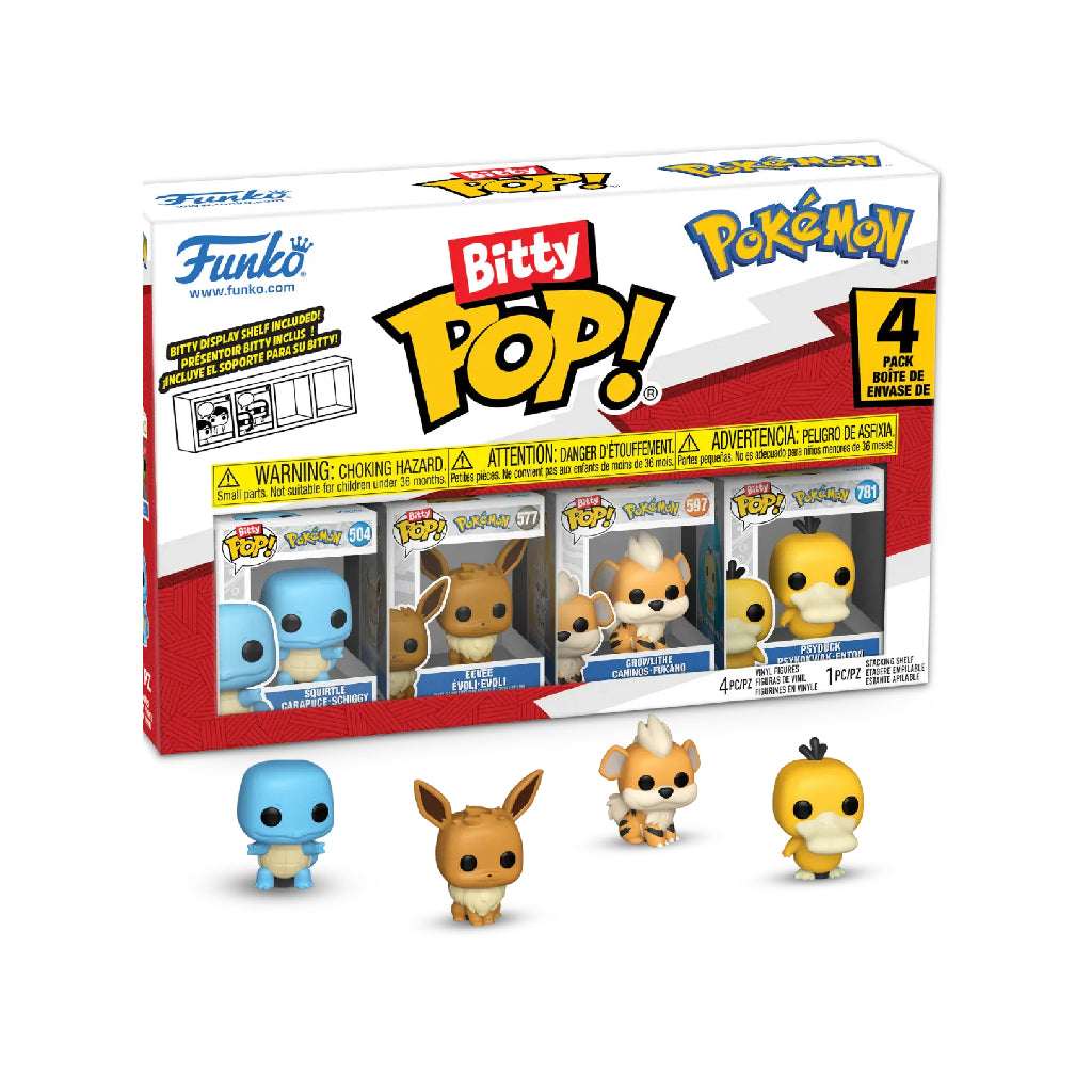 FUNKO BITTY POP GAMES POKEMON SQUIRTLE 4 PK