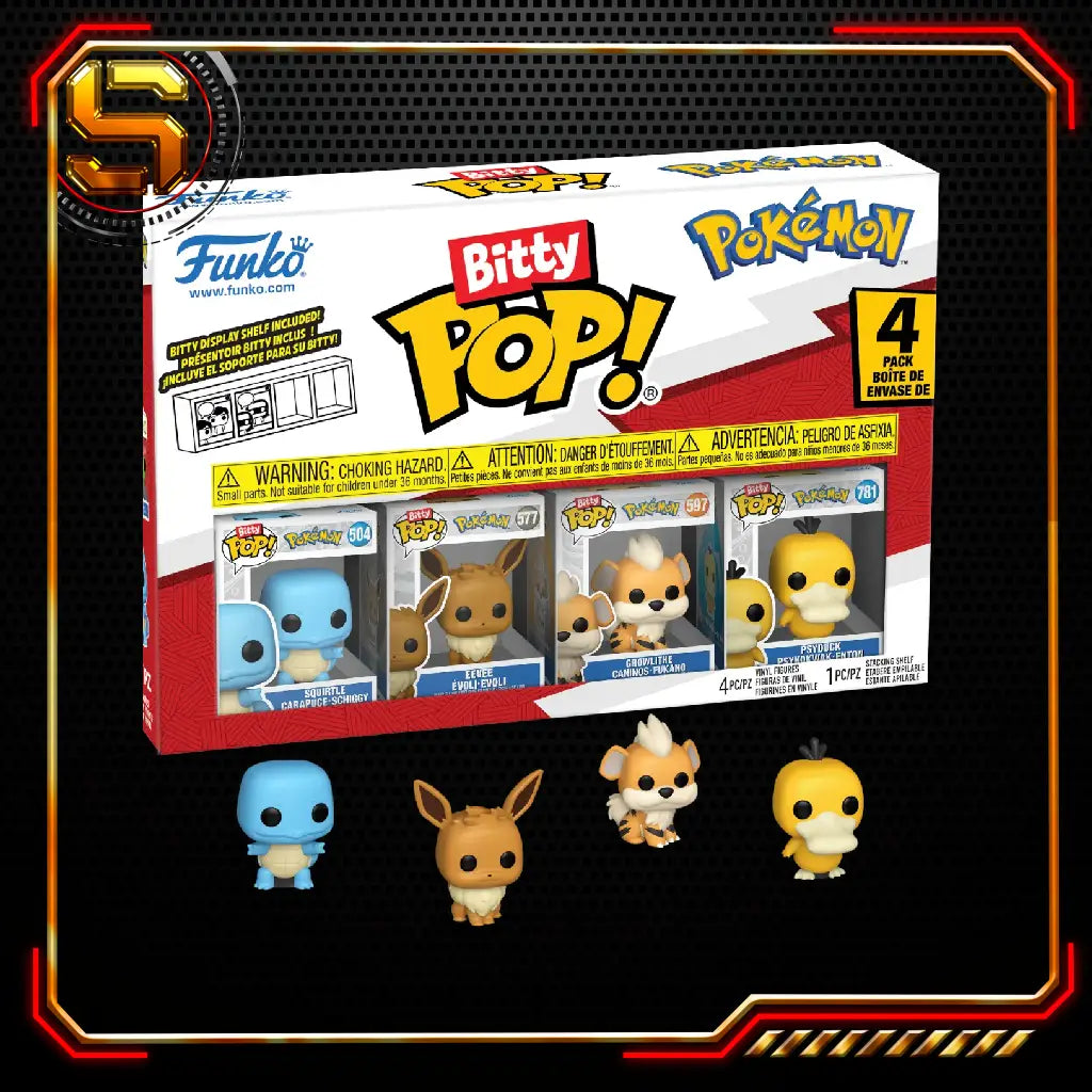 FUNKO BITTY POP GAMES POKEMON SQUIRTLE 4 PK