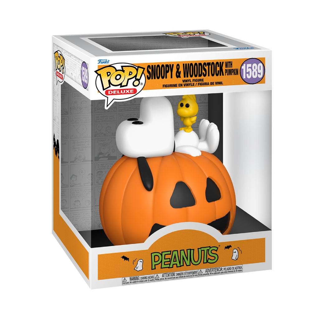 FUNKO POP DELUXE ANIMATION PEANUTS SNOOPY AND WOODSTOCK WITH PUMPKIN 1589