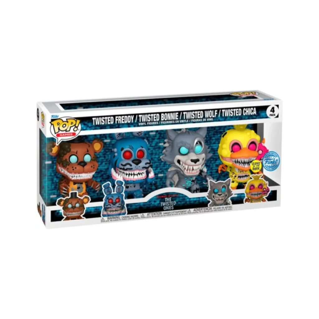 FUNKO POP BOOKS FIVE NIGHTS AT FREDDYS THE TWISTED ONES FREDDY / BONNIE / WLF / CHICA 4 PK (GW)