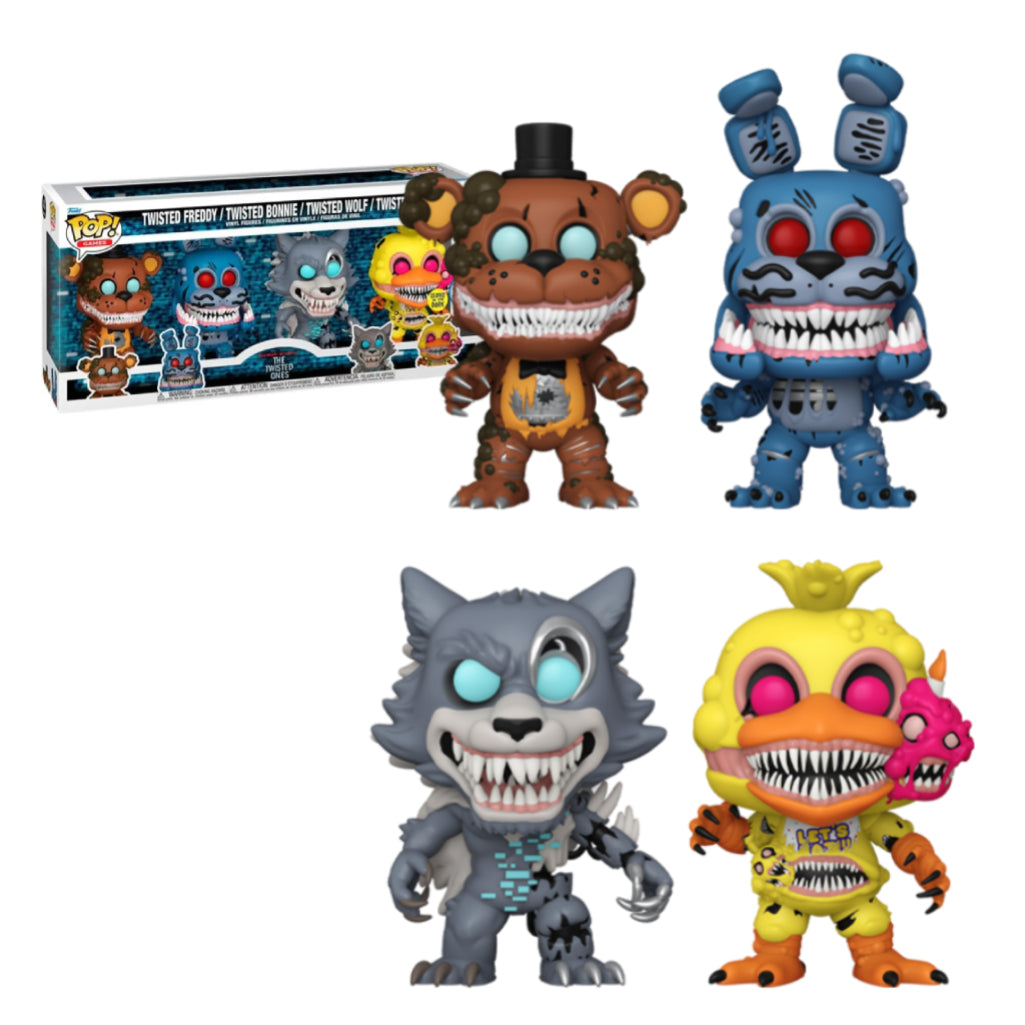 FUNKO POP BOOKS FIVE NIGHTS AT FREDDYS THE TWISTED ONES FREDDY / BONNIE / WLF / CHICA 4 PK (GW)