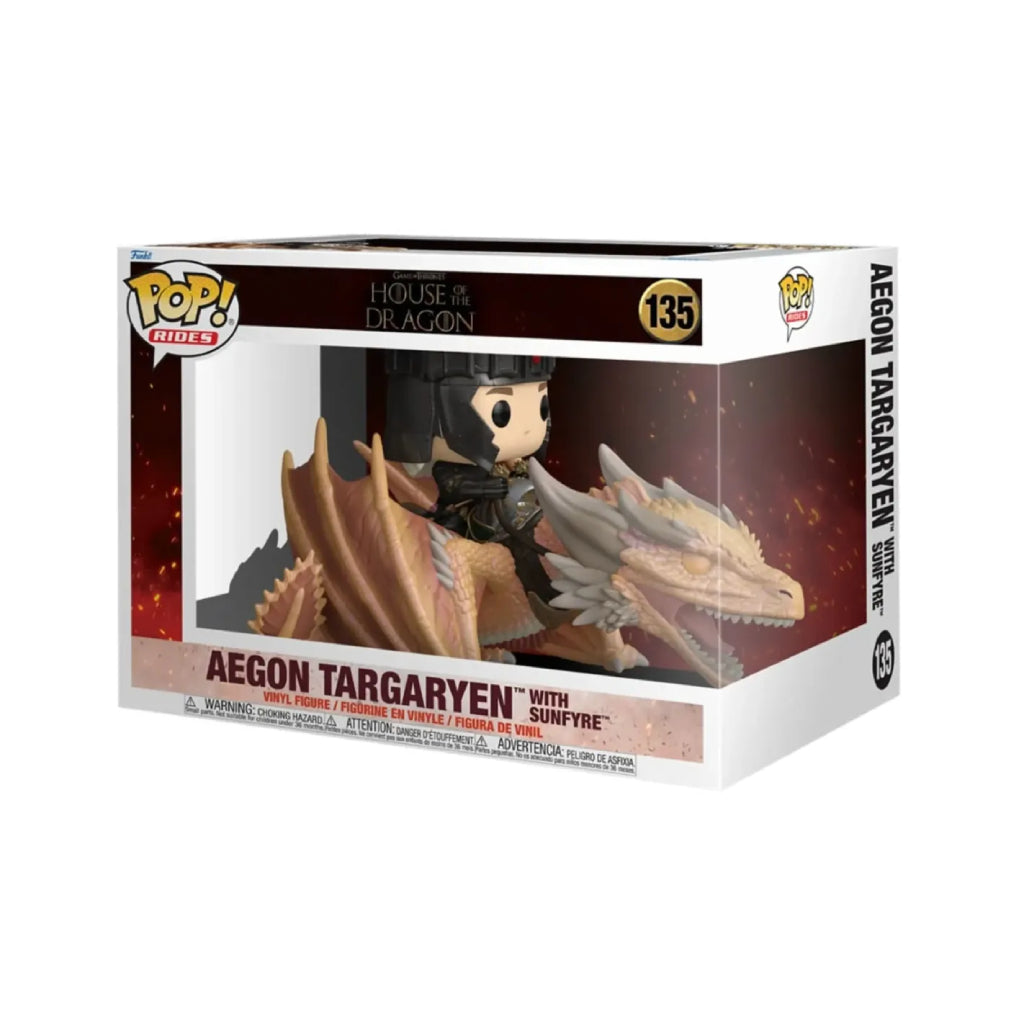 FUNKO POP RIDES TV HOUSE OF THE DRAGON AEGON TARGARYEN WITH SUNFYRE 135