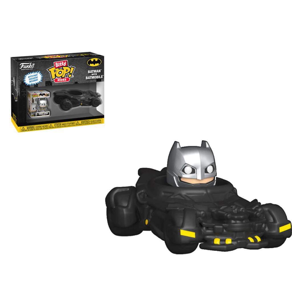 FUNKO BITTY POP RIDE DC MOVIES BATMAN V SUPERMAN ARMORED BATMAN WITH BATMOBILE
