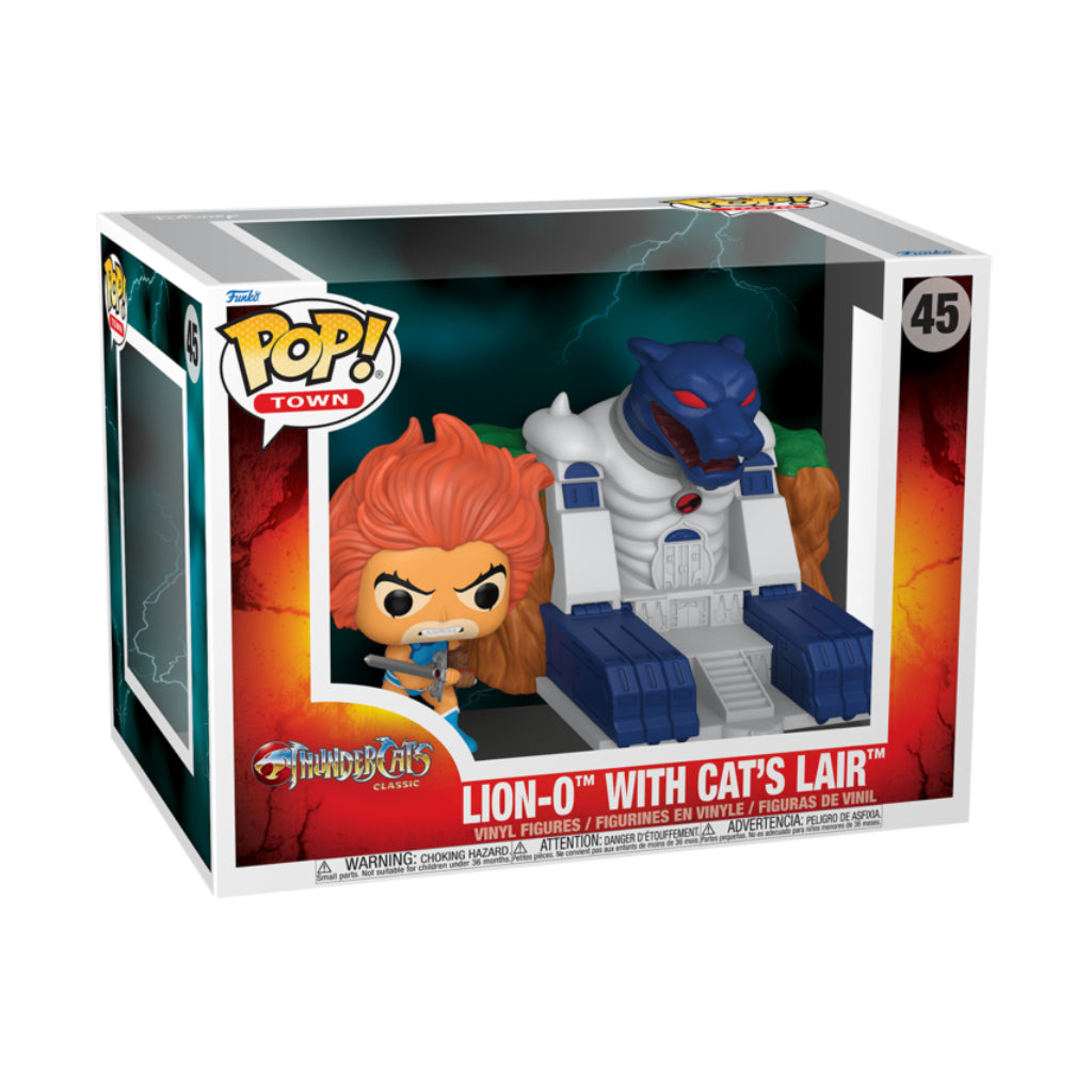 FUNKO POP TOWN ANIMATION THUNDERCATS LION-O WITH CATS LAIR 45