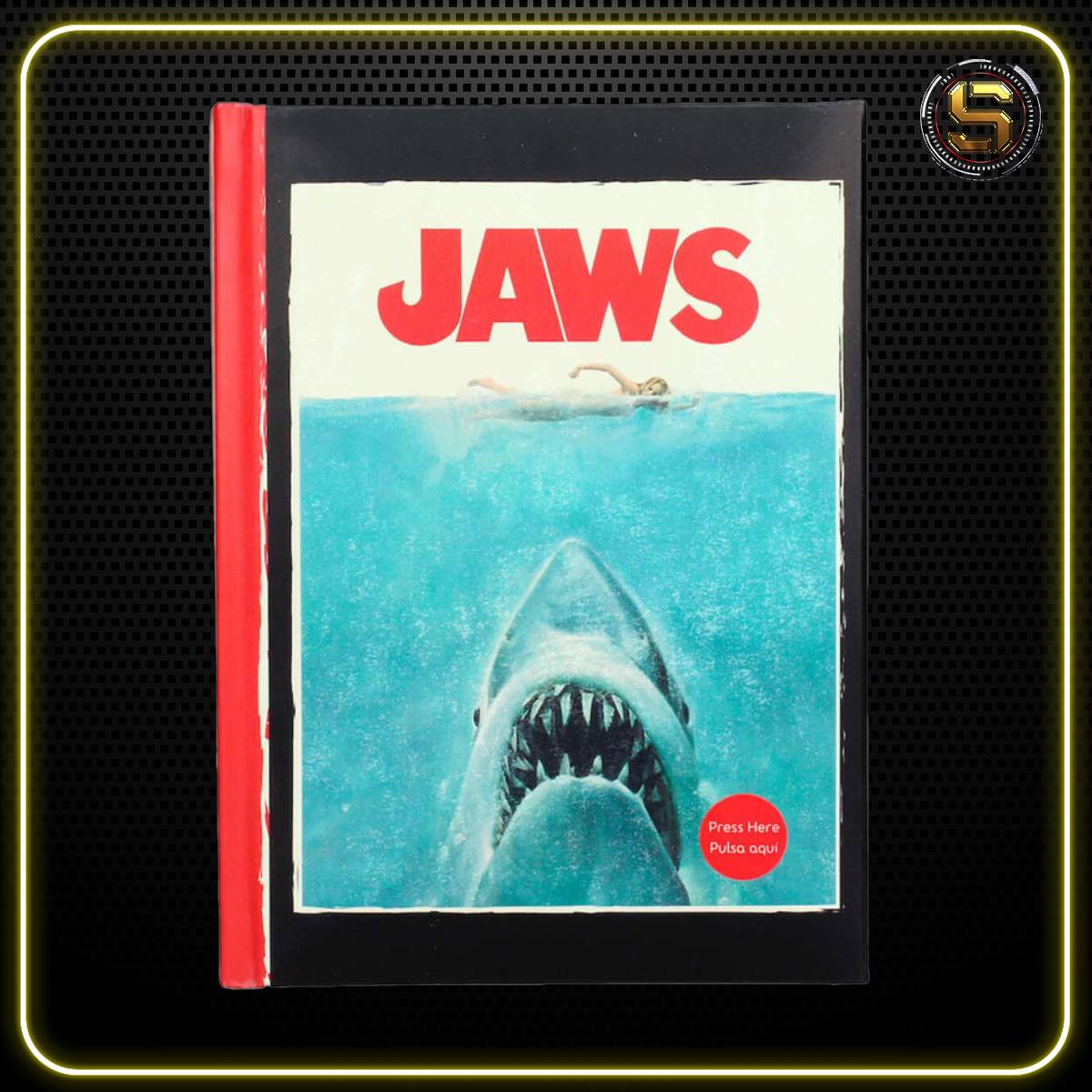 SD TOYS NOTEBOOK MOVIES JAWS MOVIE POSTER LIGHT-UP HARDCOVER NOTEBOOK