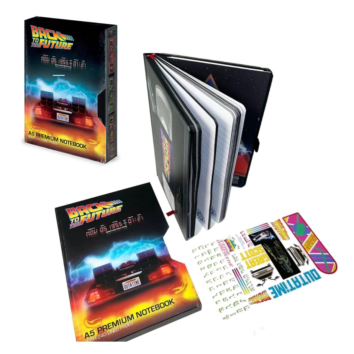 SD TOYS NOTEBOOK MOVIES BACK TO THE FUTURE VHS HARDCOVER NOTEBOOK