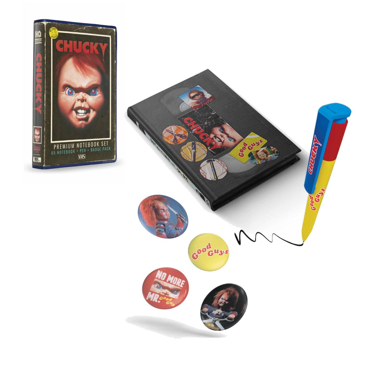 SD TOYS NOTEBOOK MOVIES CHUCKY VHS HARDCOVER NOTEBOOK