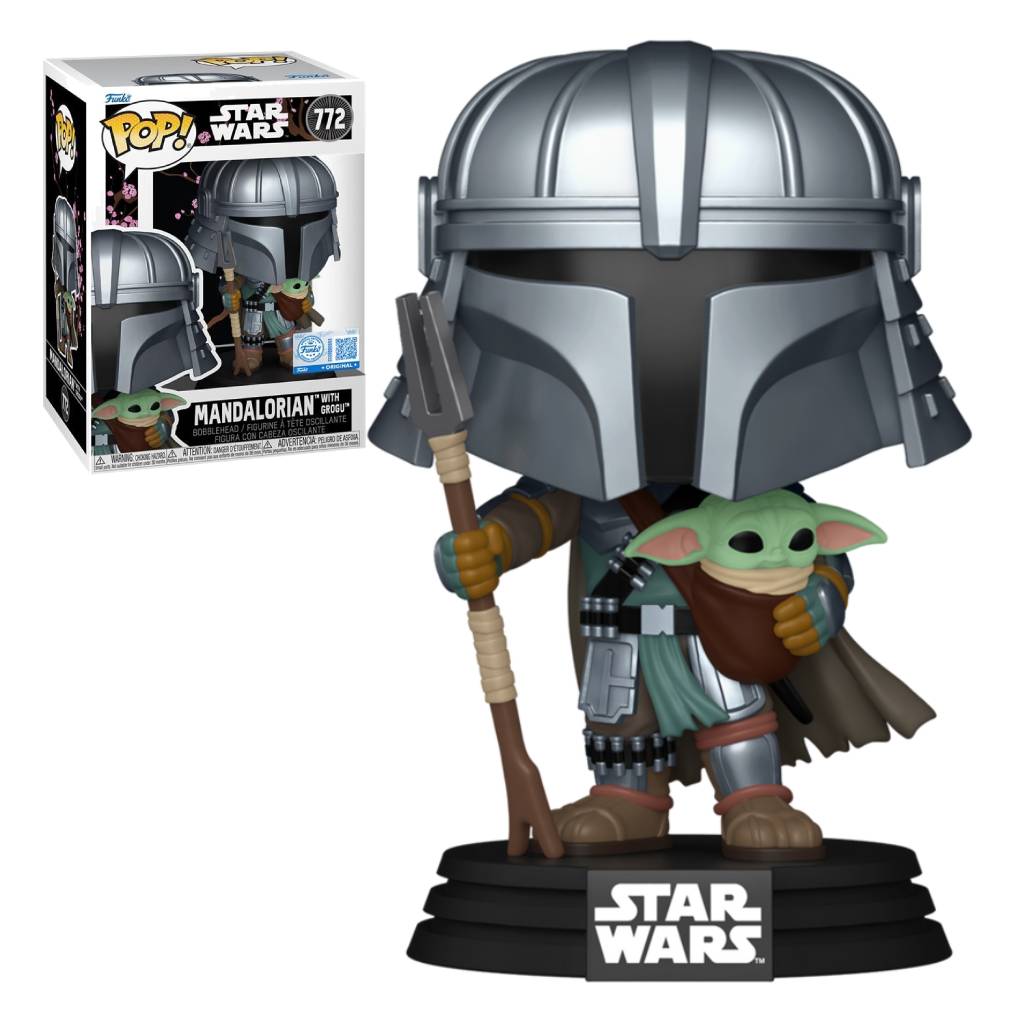 FUNKO POP STAR WARS IMPRESSIONS THE MANDALORIAN WITH GROGU 772