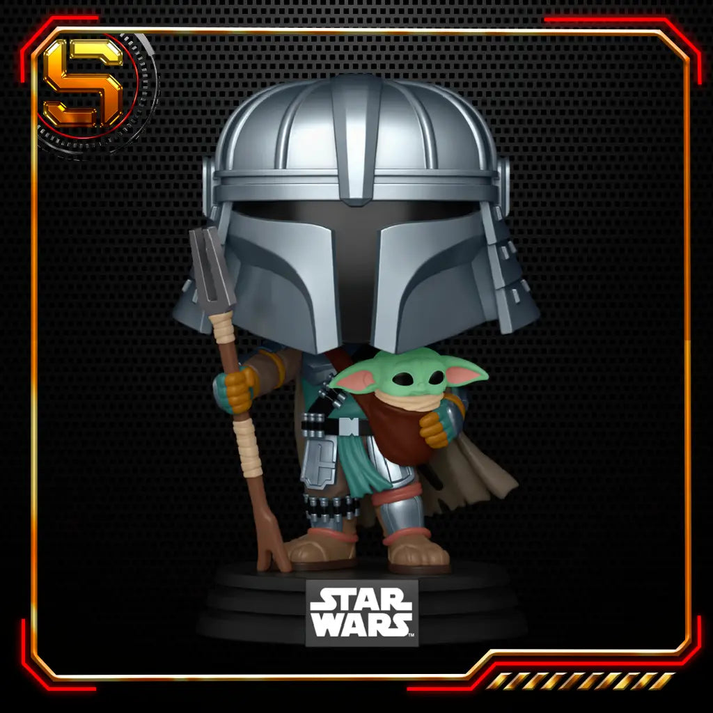 FUNKO POP STAR WARS IMPRESSIONS THE MANDALORIAN WITH GROGU 772