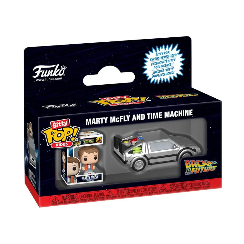 FUNKO BITTY POP RIDES MOVIES BACK TO THE FUTURE MARTY MCFLY AND TIME MACHINE