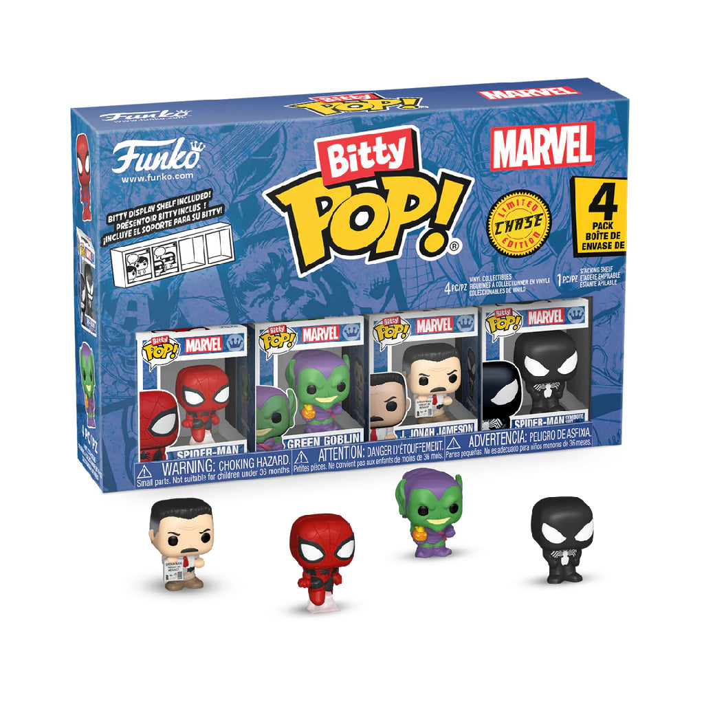 FUNKO BITTY POP MARVEL COMICS SPIDERMAN 4 PK