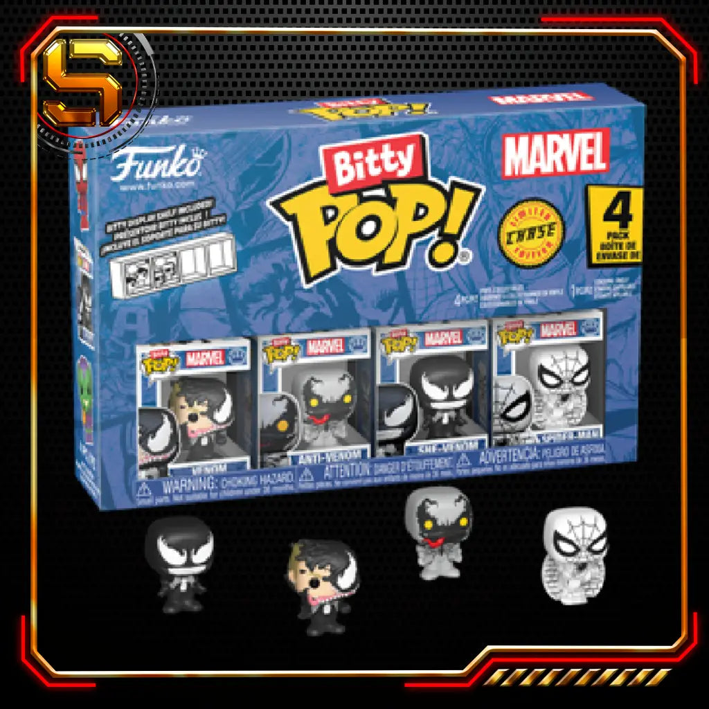 FUNKO BITTY POP MARVEL COMICS VENOM 4 PK