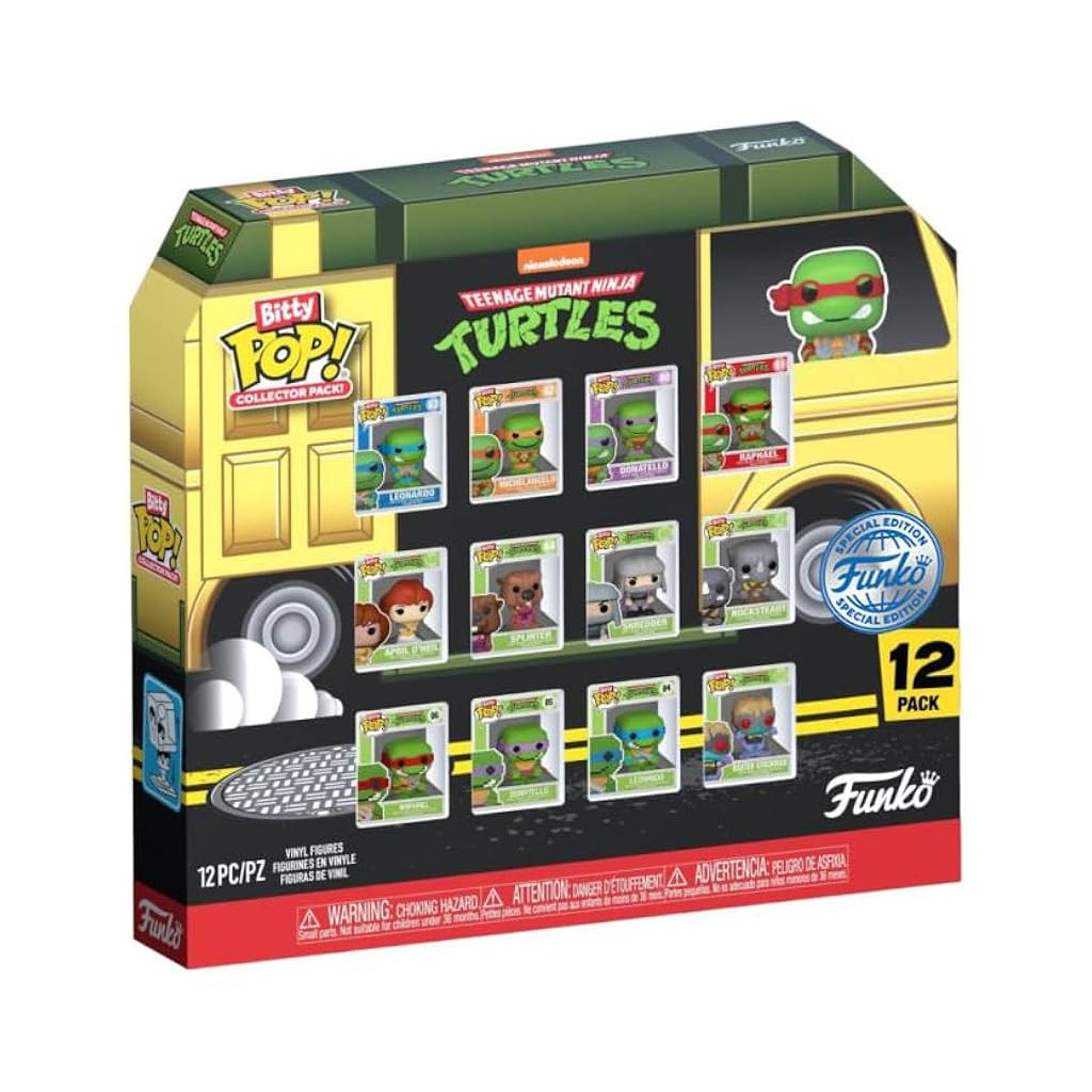 FUNKO BITTY POP ANIMATION TMNT TEEHAGE MUTANT NINJA TURTLES 12 PZ MULTIPACK